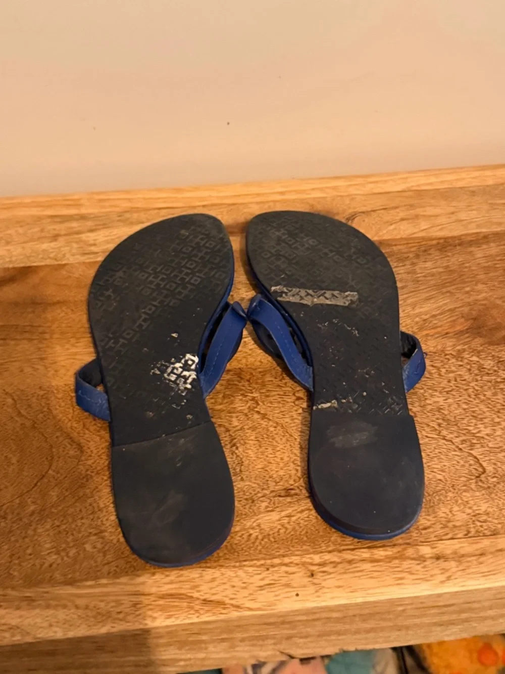 Tory Burch Blue Miller Cutout Thong Sandals